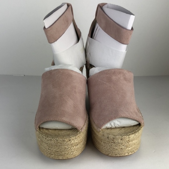 NEW Marc Fisher Adalyn 5 Espadrille Peep Toe Wedges - Picture 4 of 12